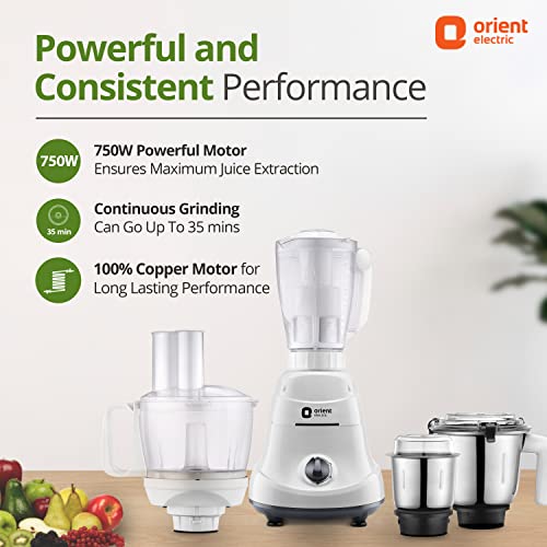 Orient Electric Chefspecial Kitchen Genie 750W Mixers Grinder & Food