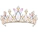 COKDEZ Prinzessin Tiara Kristall Schmetterling Stück Kinder Prinzessin Tiara Crown Set Mädchen verkleiden Party Zubehör (14.*6.7CM)