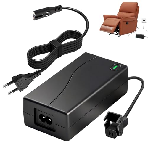 Alimentation 29V 2A pour Fauteuil Inclinable et Canapé Électrique, Adaptateur Secteur Transformateur Compatible avec Okin, Limoss, Pride, Lazboy, Moteurs de...