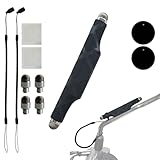 3. Kit complet avec 4 embouts de rechange supplémentaires et accessoires complets Comprend une sangle anti-perte, des plaques de montage métalliques, un film de protection et 4 embouts de rechange supplémentaires. Longue durée de vie et entretien facile pour votre stylet tactile de moto.
