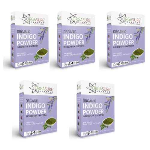 Indigo Powder for Black Hair | Herbal Hair Colour Dye | Indigo Dry Leaves Powder | Neel Patti Powder | (Indigofera Tinctoria) 1 kg (200g X 5)