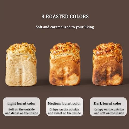 Máquina para hacer pan con amasado y fermentación automática de masa, reserva de 15 horas, 1 hora de mantenimiento, revestimiento antiadherente, sin gluten, diseño dividido, 3 opciones de corteza