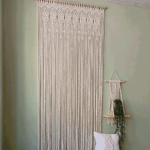 Rideaux muraux en macramé, rideau de porte tissé à la main pour séparateur de pièce, décoration bohème pour chambre à coucher, salon