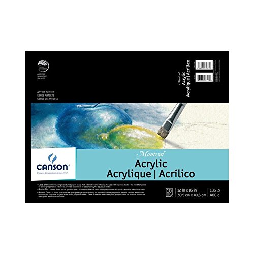 Canson Artist Series Acrylic Paper, Foldover Pad, 12x16...