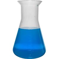 Vista 3 de Juego de frasco Erlenmeyer de plástico, 5 tamaños, 50, 100, 250, 500 y 33.8 fl oz, Karter Scientific 230D9