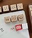 25pcs Mood Expression Wooden Rubber Stamps Kit, Cute Small Emoticon Theme Stamps for Decorative Diary Planner DIY Craft Scrapbook Card Making Letters Journal