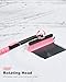 SEAAES 33 Inch Snow Brush and Ice Scraper for Car Windshield, Extendable Snow Scraper and Brush with Foam Grip for Truck SUV Vehicle Window - Pink