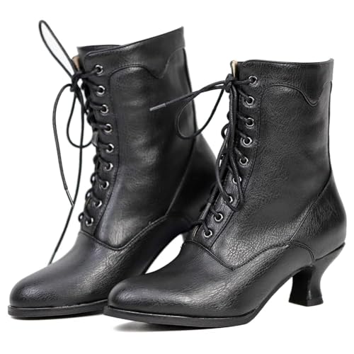 Erocalli Victorian Boots Witch Costume Renaissance Shoes Women Pirate Vintage Boot Witchy Clothes for Women