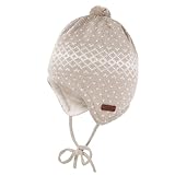 maximo Baby-Mütze, Pünktchenjacquard ausgenäht, Teddyfutter Made in Germany