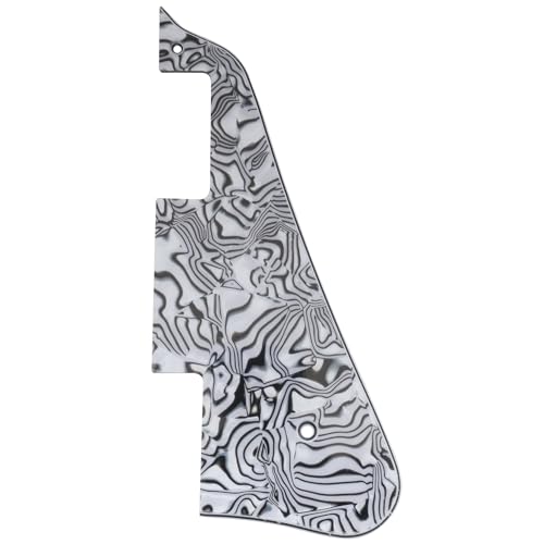 Musiclily Pickguard Golpeador para Epiphone Les Paul Standard de Fabricación China Stile Moderno, 4 capas Black White Shell