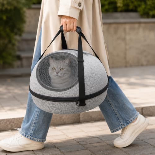 Spot Doc & Phoebe's 3-in-1 Sleep & Go Katzentragetasche, tragbare Haustier-Reisetasche für Katzen und kleine Hunde, lässt Sich in eine Tragetasche, eine gemütliche Höhle und EIN bequemes Bett
