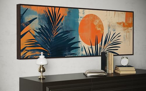 Toile abstraite de 45x135cm pour habiller un grand mur vide facilement