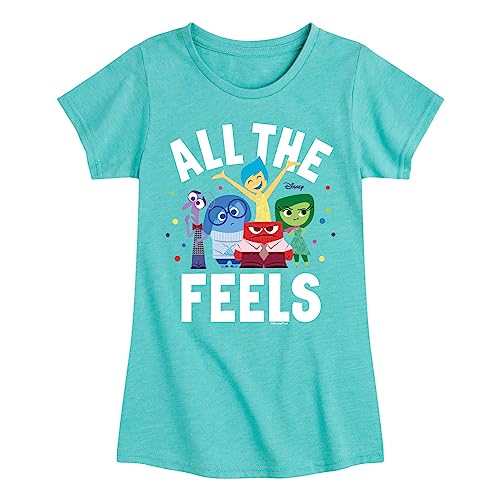 Disney Inside Out - All The Feels - Toddler and Youth Girls Short Sleeve Graphic T-Shirt