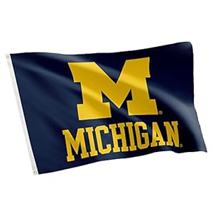 Desert Cactus University of Michigan Flag Wolverines UM U of M Flags Banners 100% Polyester Indoor Outdoor 3×5 (Design 3)