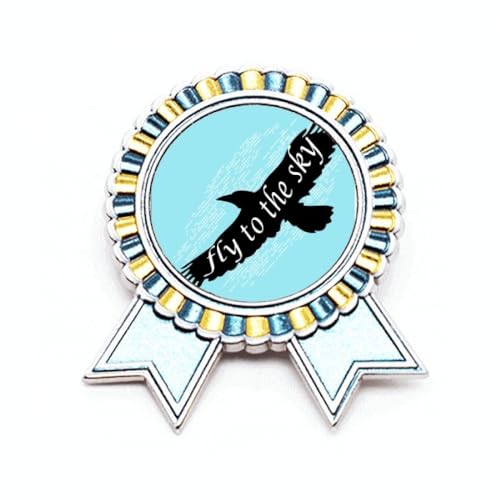 Broche aigle noir en métal taille M pour homme et femme chic