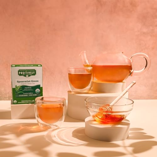 Image of Positively Tea, Organic Spearmint Green Tea Bags, 20 Count