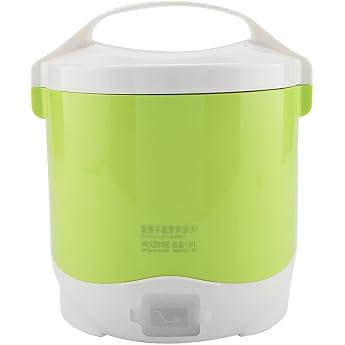 24V 180W 1.6L Electric Portable Multifunctional Rice Cooker Steamer Multi Cooker Rice Grain Cooker for Cars Trucks Green