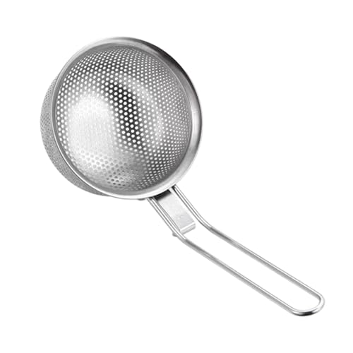 Colador De Malla Fina: Tamiz Colador De Acero Inoxidable, Malla Y Mango Resistente, Herramienta Para Freír Alimentos, Espumadera De Acero Inoxidable Con Mango | Para Cocinar Cocina Caldo Freidora Sals
