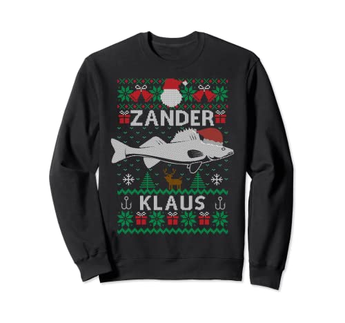 Zander Klaus I Lustiges Zanderangler Angler Angeln Raubfisch Sweatshirt