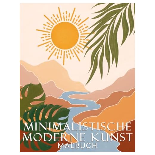 Minimalistische moderne Kunst: Boho Decor Entspannendes Malbuch für Erwachsene. Kreative, stressabbauende Motive zum Ausmalen.