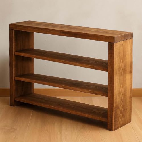Handmade Wooden Shoe Storage Bench – Entryway Shoe Organizer Rack...