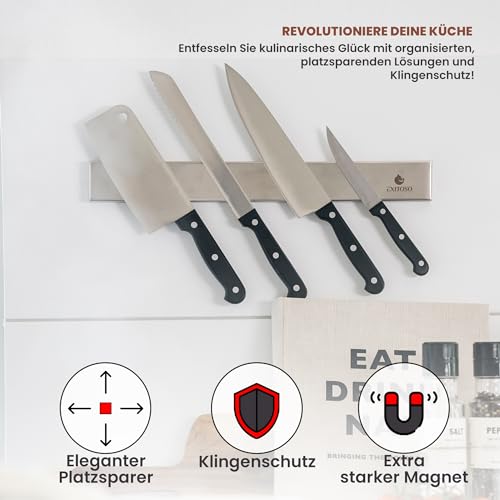 Magnetleiste für Messer aus Edelstahl selbstklebend