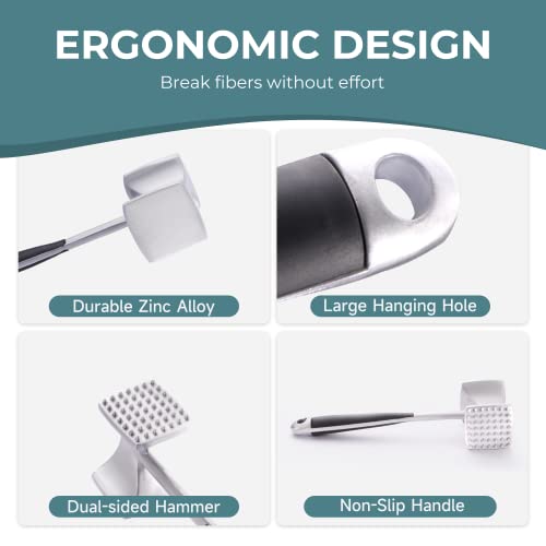 Kitexpert Meat Tenderizer Hammer With Comfortable-Grip Handle thumb #3
