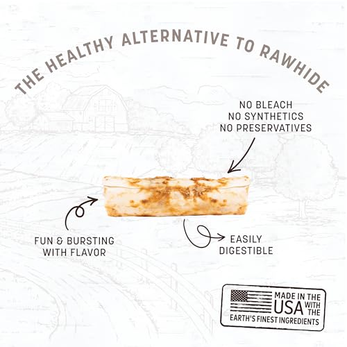 Earth Animal No-Hide Rolls Chicken Recipe Small Natural Rawhide Alternative Dog Chews | 6 Count Pack of 1