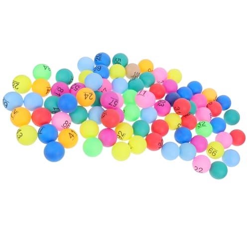 100stücke nummerierte tombola-bälle bunte bingo-spielbälle aus kunststoff große zahlen-tombola-bälle für familienfeiern partyspiele und -veranstaltungen