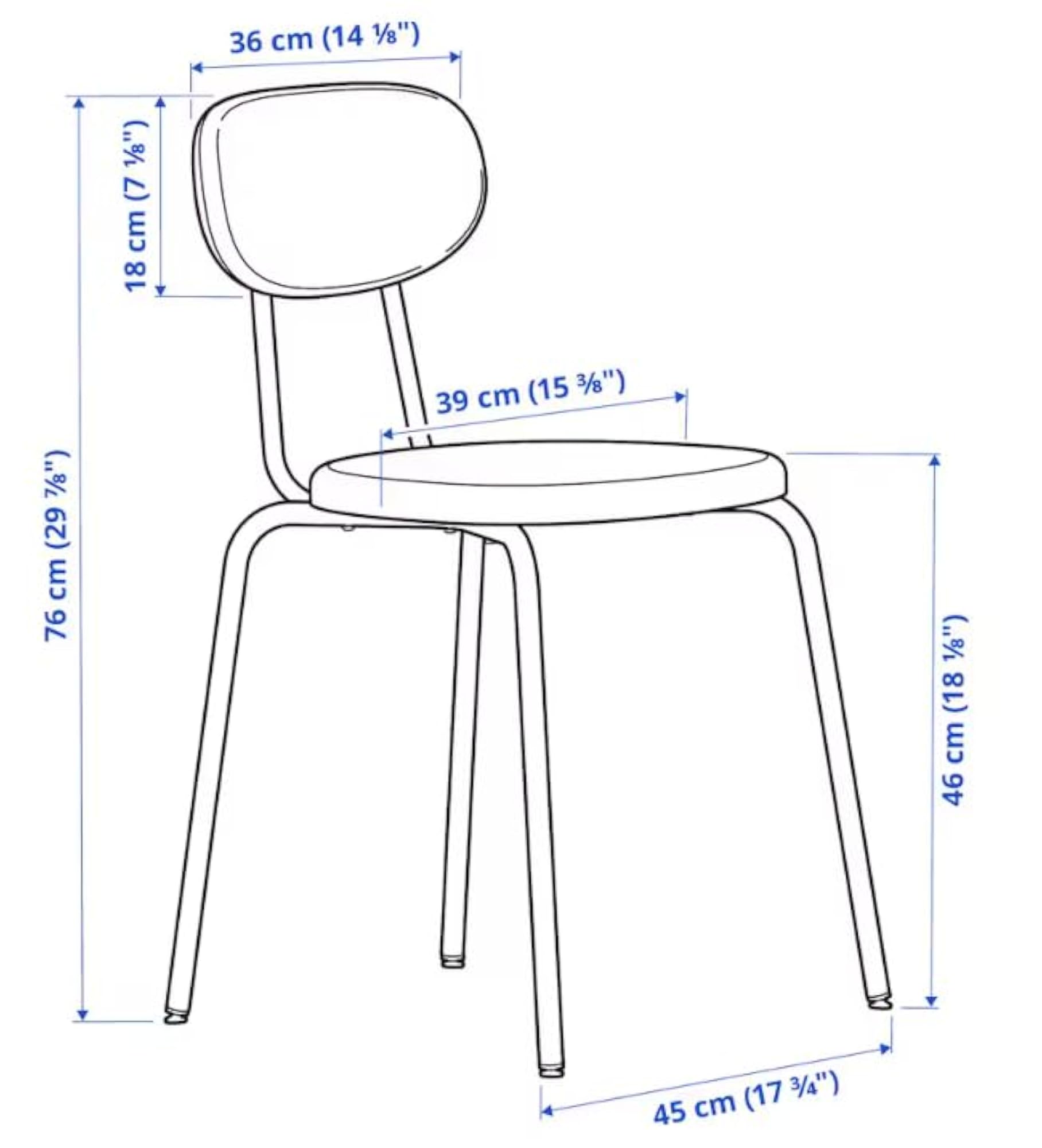 ÖSTANÖ Chair in Black Remmarn/Dark Grey