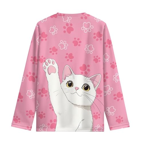 Image of Kids Long Sleeve Shirts for Girls 3-16 Year Old Cute Clothes for Teen Girls Casual Workout Tops