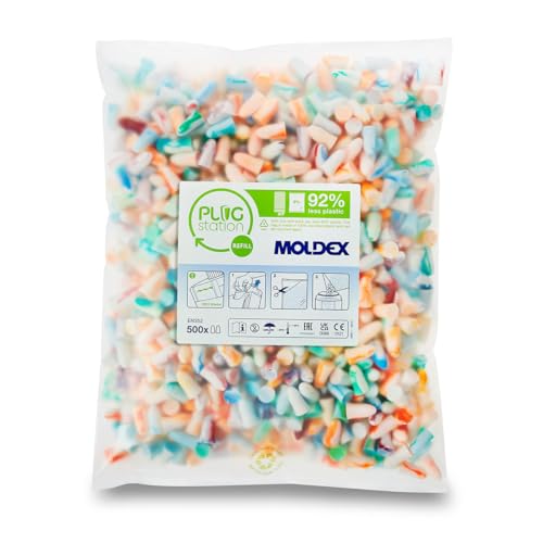 Moldex 786001 - Tappi Di Accensione Snr 35 Db Usa E Getta In Schiuma Di Poliuretano, Confezione Da 500 Paia