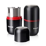 COOL KNIGHT Herb Grinder [large capacity/fast /Electric ]-Spice Herb Grinder with Pollen Catcher/- 7.5' (Black)