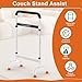 Stand Assist for Chair & Couch, Height Adjustable Mobility Aid for Seniors, Lightweight Metal Frame with 600lb Capacity