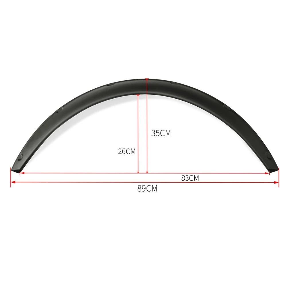 pièces Automobiles Lot De 4 Élargisseurs d'ailes Flexibles Universels De 70 Mm pour Voiture - Accessoires De Voiture - 2,75"/70 Mm
