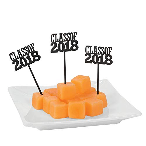 Class of 2018 Cupcake Food/Appetizer Picks for Graduation Party - 72 pc