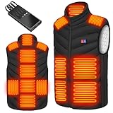 [Sumeriy] 電熱ベスト ヒーターベスト 30000mAhモバイルバッテリー 日本製繊維ヒーター 防寒速温 電熱ジャケット 前後15箇所発熱 オートモード 三段階温度調節 前後独立調節 水洗い可 加熱服 男女兼用 型番P0-K10(L)