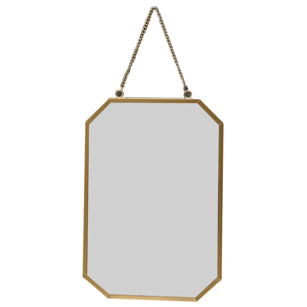Miroir mural doré géométrique en fer petit format pour déco murale chambre à coucher