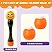 JOYIN Halloween Glowing Pumpkin Bubble Blower Wand, Light Up Automatic Bubble Machine with 2 Bubble Solutions, Halloween Party Favors Toys, Kids Outdoor Toys