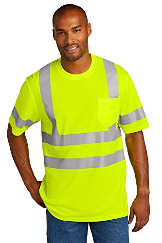 Cornerstone ANSI 107 Class 3 Mesh Tee | High Visibility Clothing for Men & Women, Reflective Work Shirt Safety Yellow