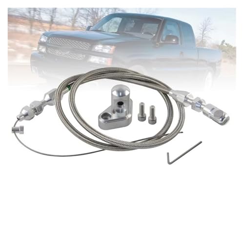 Câble d'accélérateur 36 pouces en acier inoxydable argent pour swap Chevy LS1 5,3l 4,8l - 7