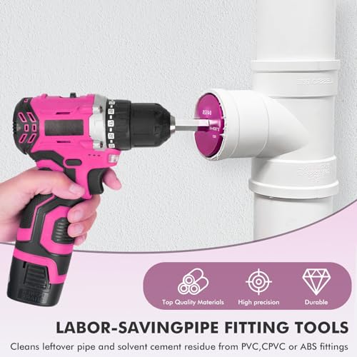 8pcs pvc pipe reamer with 2 square carbide insert 12 34inch 1inch1-14inch1-12inch2inch3inch4inch head aluminum pvc fitting saver pvc socket saver for sch40 pvc abs pvc pipe cpvc