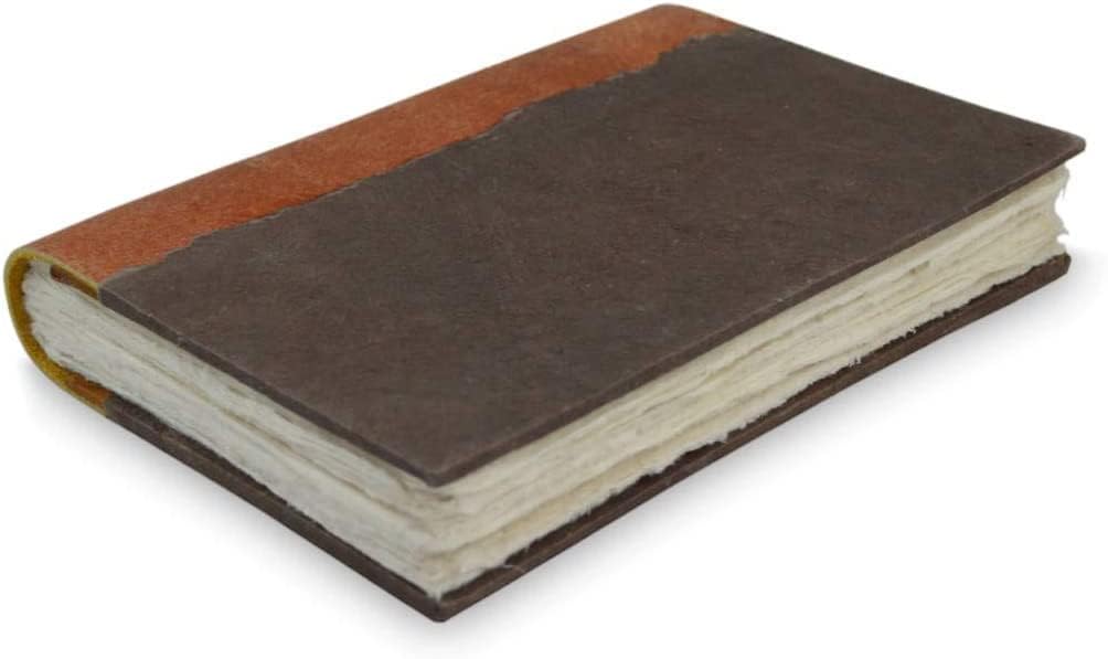 Kathmandu Valley Co. Nepali Collector Vintage Journal, Leather & Lokta Writing Hardcover Office Notebook Planner with Handmade Paper. Made in The Himalayas of Nepal. (6x9 Dark Walnut)