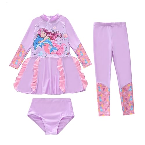 Cadeau swimsuit ado fille ensemble natation 3 pièces imprimé