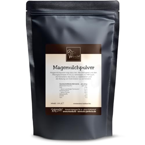 Magermilchpulver - der perfekte Schlüssel zur Herstellung für dein hausgemachtes Eis │ Vielseitig verwendbar auch zum Kochen und Backen │Inhalt: 1000 g | Movito