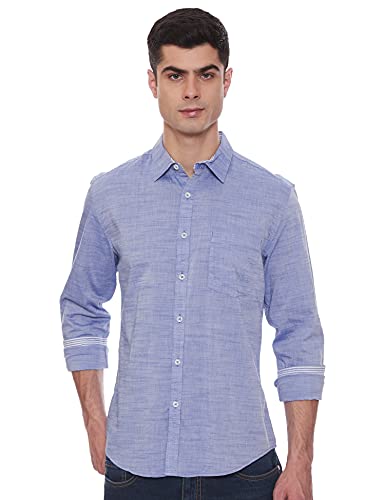 Image of Max Men's Regular Fit Textured Full Sleeves Casual Shirt