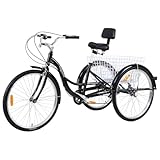Iglobalbuy Adult Tricycle, 7-Speed 3-Wheel Cruise...