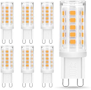 Fulighture G9 LED Bulbs [6 Pack] 4W (40W Halogen Equivalent), Energy Saving Light Bulbs for Chandelier, Ceiling Lights, Wall Light Fittings, Crystal Lamp, Ceiling Fan Light, Non-dimmable