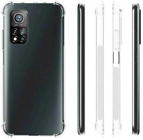 Image of BOXXO Flexible Back Cover for Mi 10T Pro 5G | Back Cover Transparent Clear Shockproof Case Four Corner Protection | Slim Protective Mobile Phone Cover for Mi 10T Pro 5G