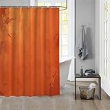 Duschvorhang Terracotta 120x180cm Beschwerter Saum Wasserdicht Duschvorhänge Waschbar Polyester Stoff Shower Curtains Mit Ösen Duschvorhangringe Bad Curtain Badewanne Badezimmer Vorhang Vorhänge 1358